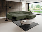 Green Fabric Sofa Bed