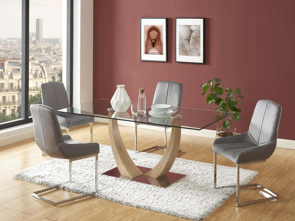 Natural Glass Dining Table