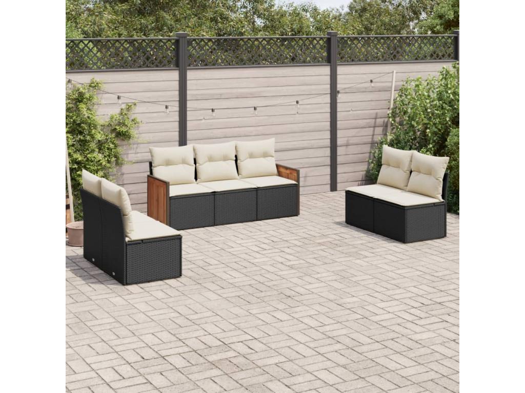 Black Woven Resin Wicker Outdoor Furniture Set - dlz1766570741170