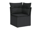 Black Woven Resin Wicker Outdoor Furniture Set - dlz1766570591207