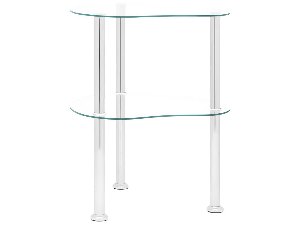 Glass Side Table, 38 x 38 x 50 cm