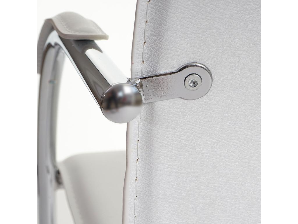 White Faux Leather Chair