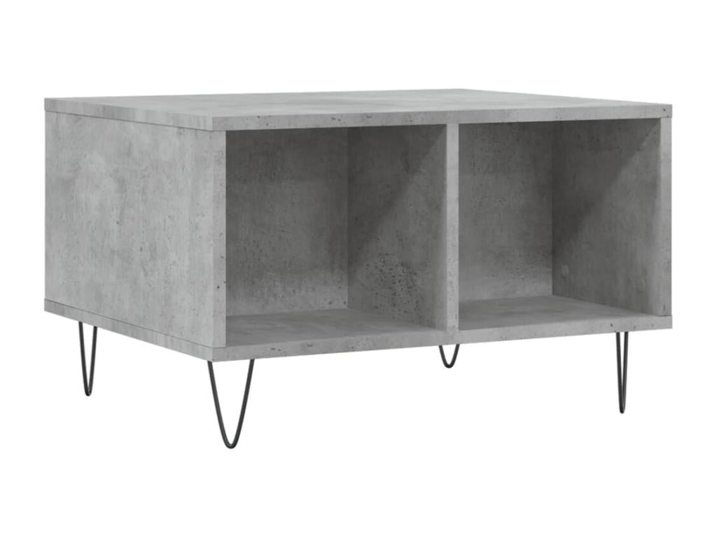 Gray Engineered Wood Coffee Table, 60 x 50 x 36.5 cm