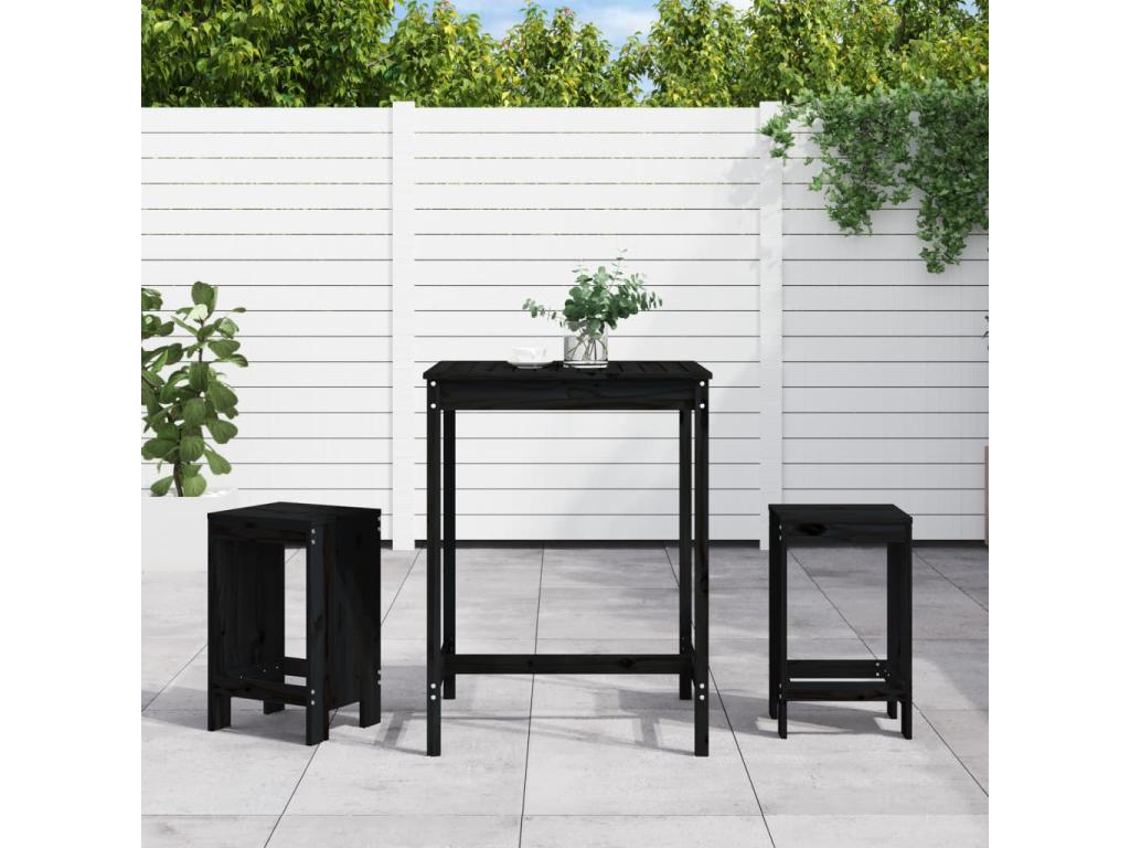 Black Pine Wood Home Furniture