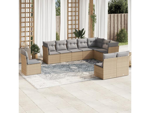Beige Woven Resin Wicker Outdoor Furniture Set - dlz1766570253516