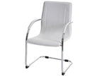 White Faux Leather Chair
