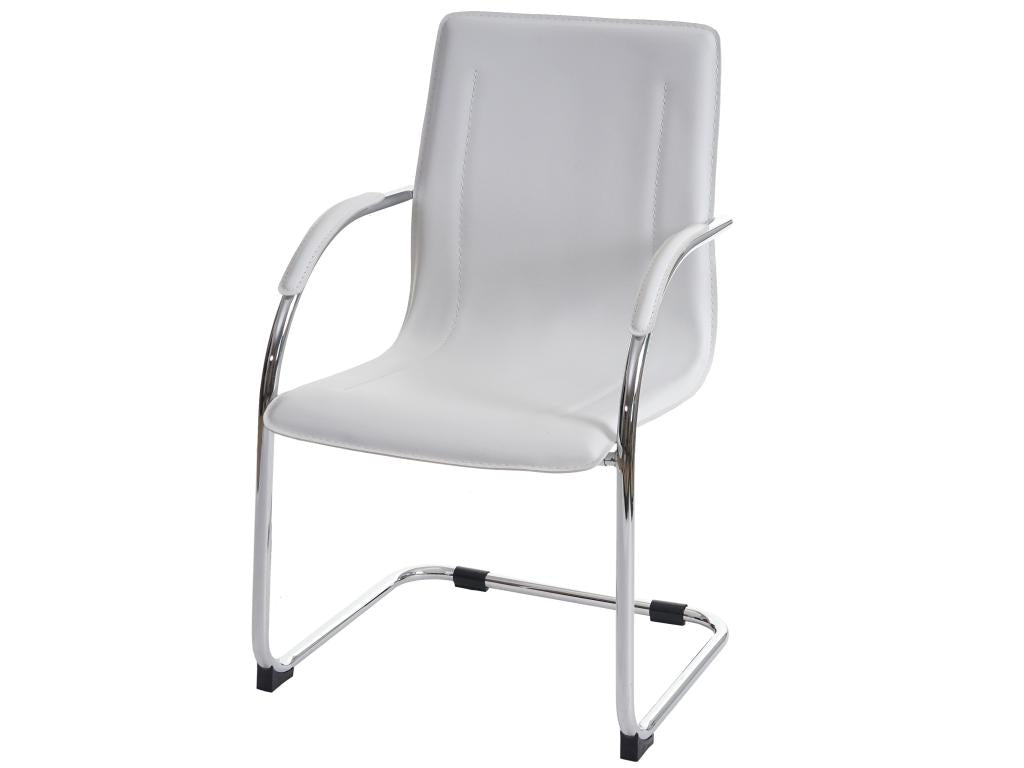 White Faux Leather Chair