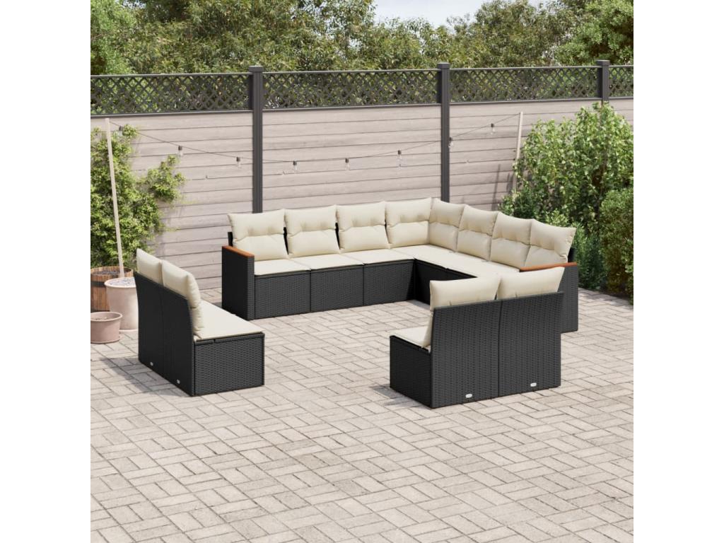 Black Woven Resin Wicker Outdoor Furniture Set - dlz1766570480514