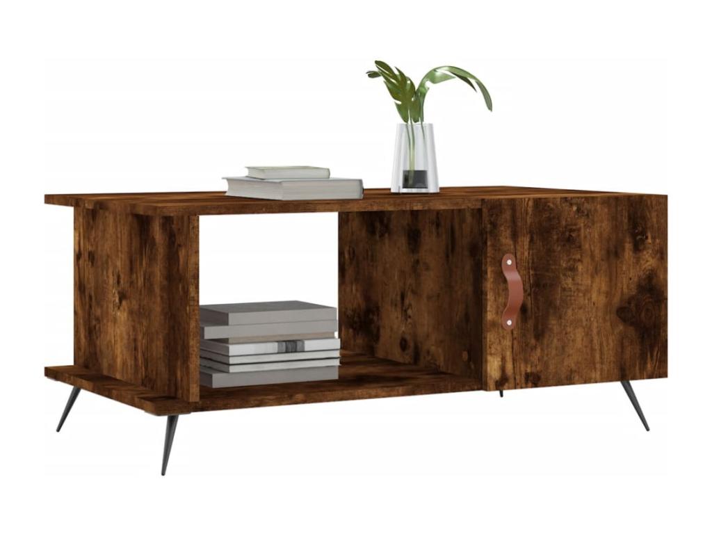 Natural Engineered Wood Coffee Table, 90 x 50 x 40 cm