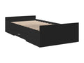 Black Engineered Wood Bed Frame, 75 x 190 cm