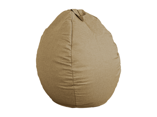 Beige Fabric Ottoman, 110 x 120 cm