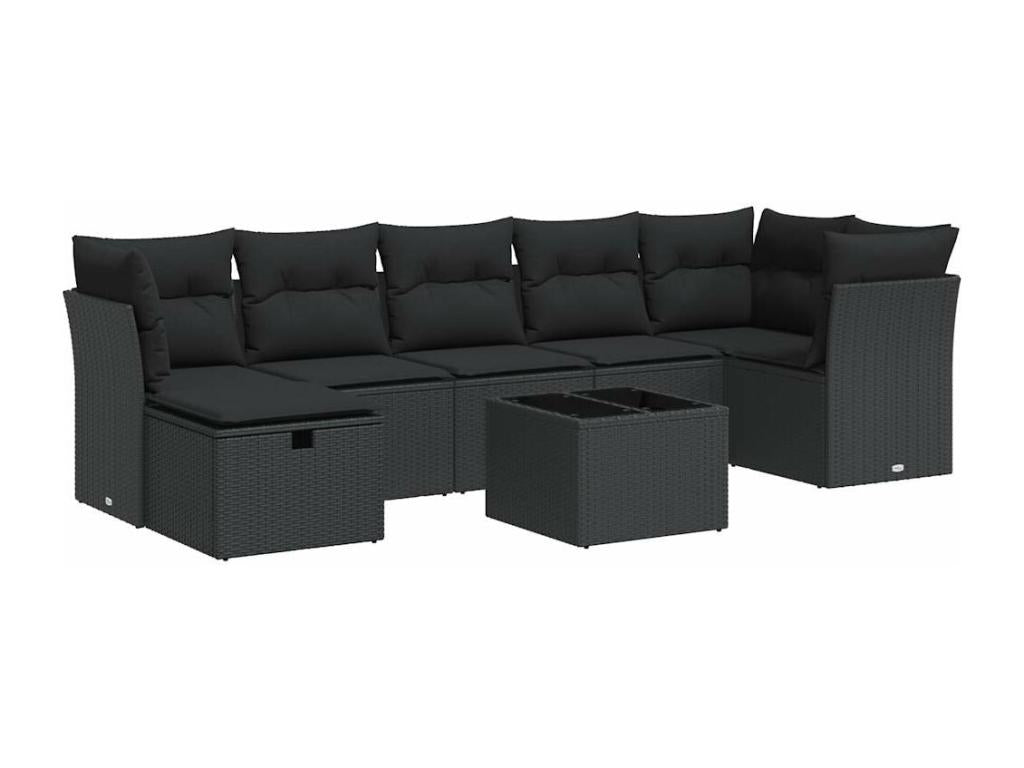 Black Woven Resin Wicker Outdoor Furniture Set - dlz1766570942711