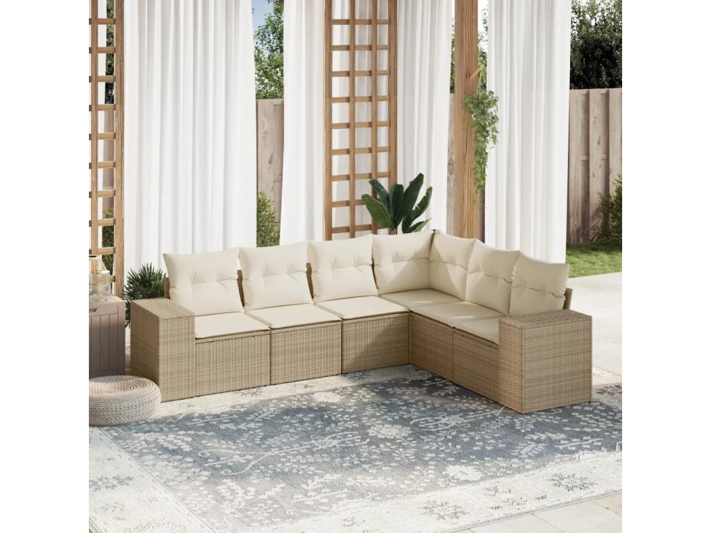 Beige Woven Resin Wicker Outdoor Furniture Set - dlz1766570527896