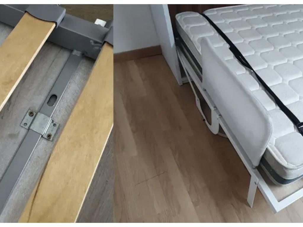 Natural Oak Wood Bed, 140 x 190 cm