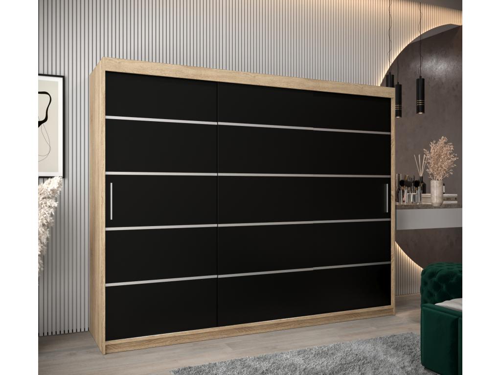 Black Wardrobe, 250 x 62 x 200 cm