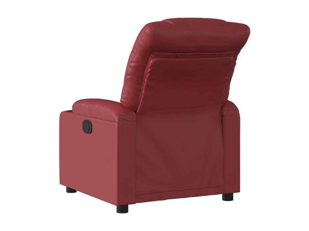 Red Faux Leather Accent Chair