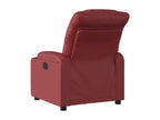 Red Faux Leather Accent Chair
