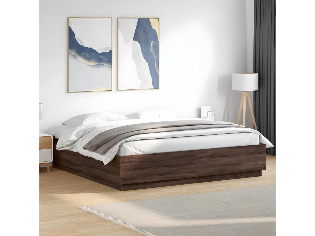 Brown Oak Wood Mattress, 200 x 200 cm