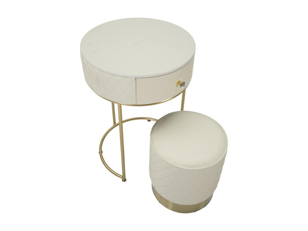 Beige Ottoman, 52 x 70 cm