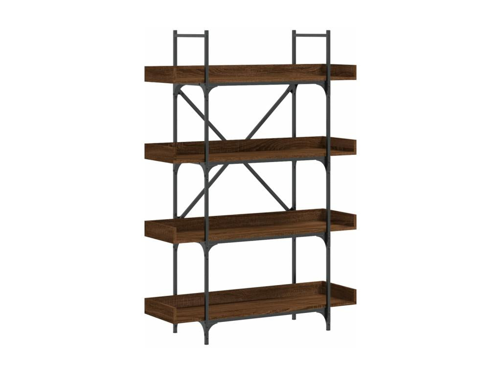 Brown Oak Wood Bookcase, 100 x 33 x 145.5 cm