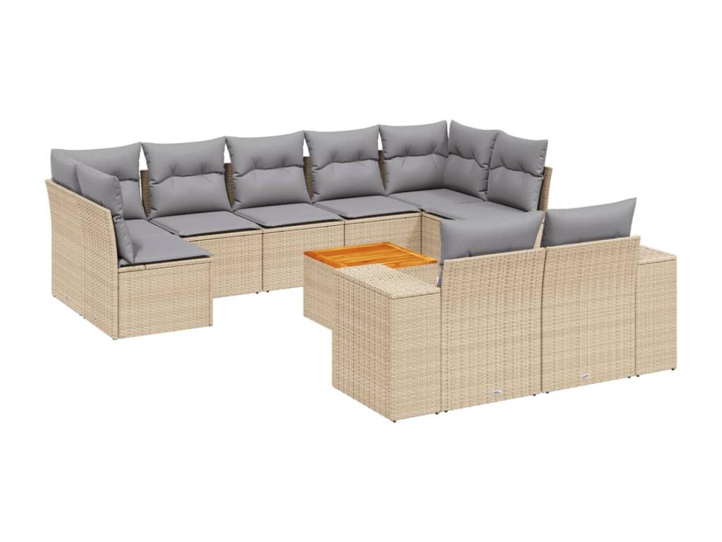 Beige Woven Resin Wicker Outdoor Furniture Set - dlz1766570602336