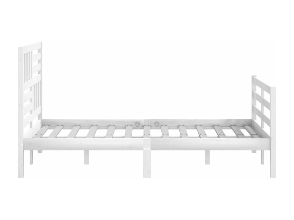 White Solid Wood Bed Frame, 120 x 200 cm