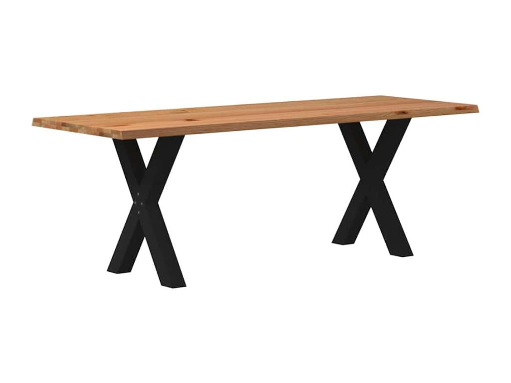 Brown Oak Wood Dining Table - dlz1766570829614