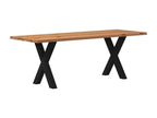 Brown Oak Wood Dining Table - dlz1766570829614