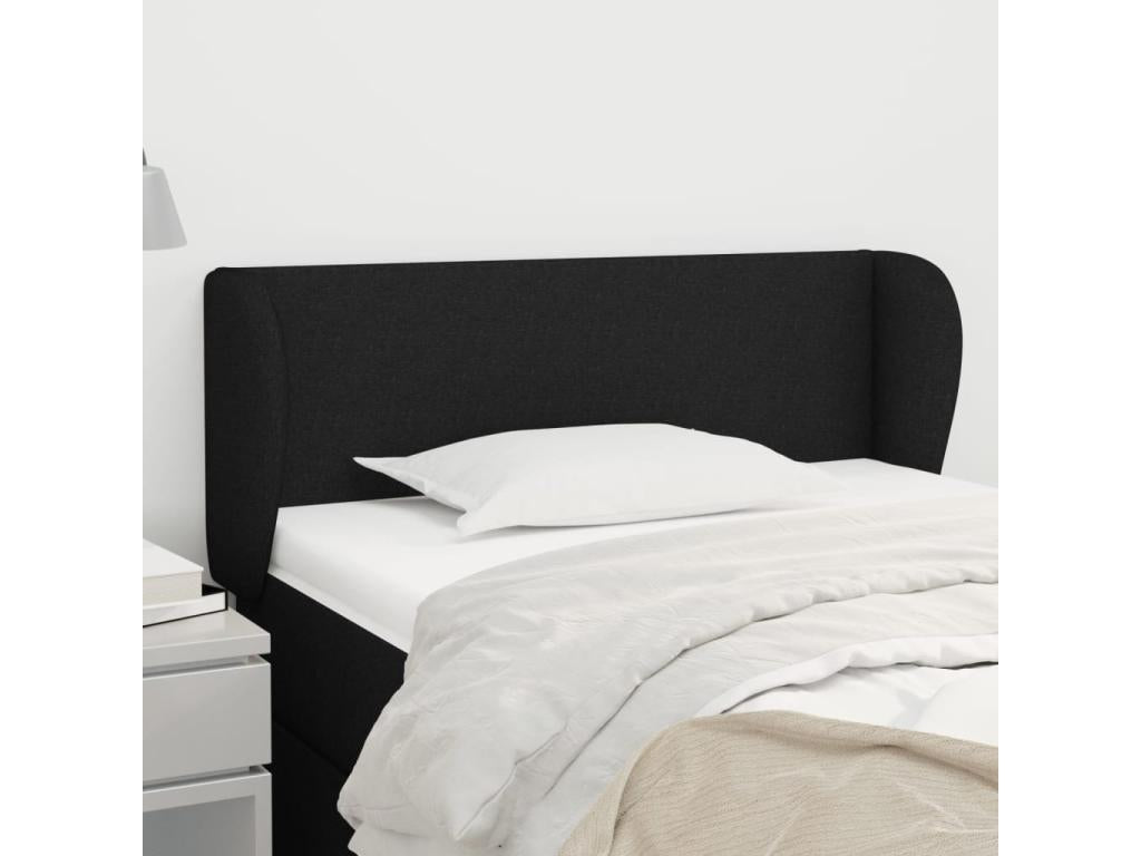 Black Fabric Bed, 103 x 23 x 78 cm