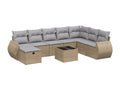 Beige Woven Resin Wicker Outdoor Furniture Set - dlz1766570915195
