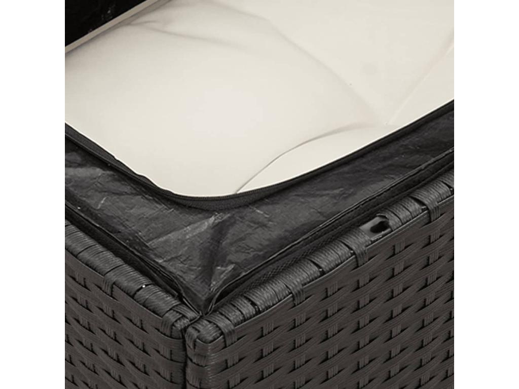 Black Woven Resin Wicker Outdoor Furniture Set - dlz1766570776249