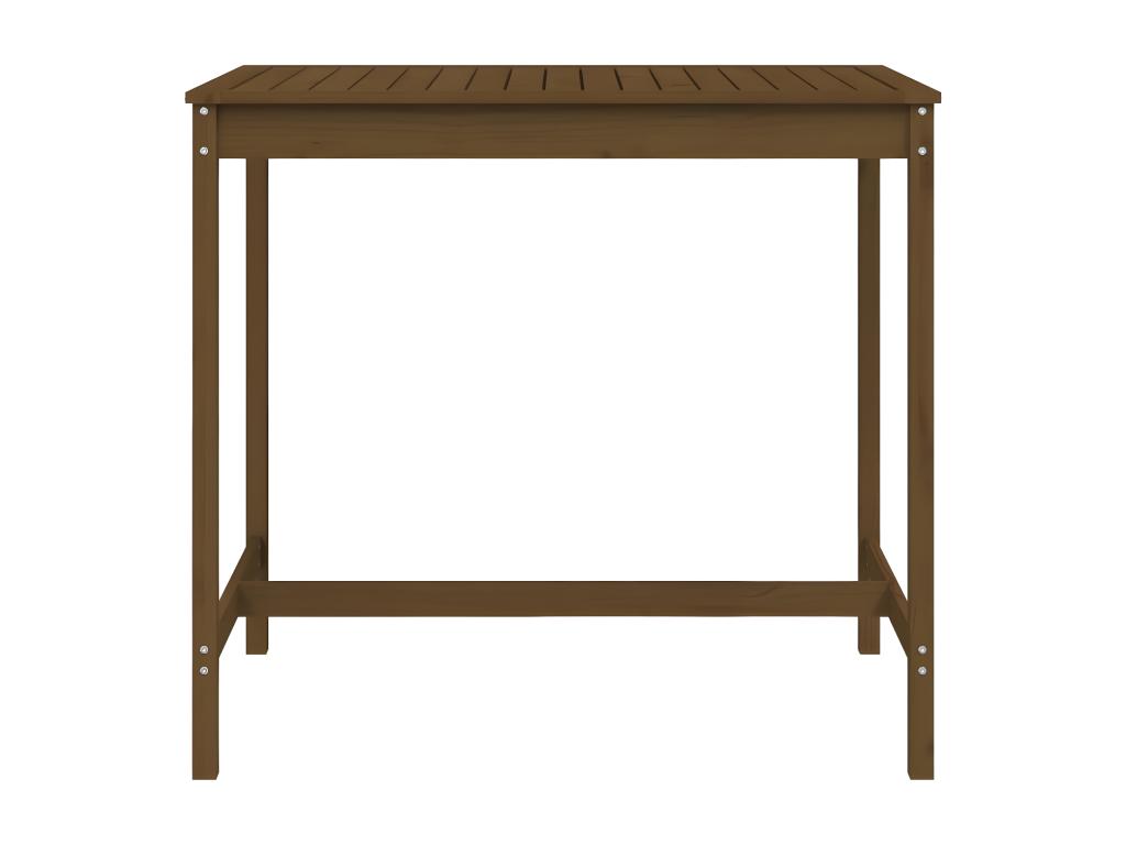 Brown Pine Wood Table, 121 x 82.5 x 110 cm