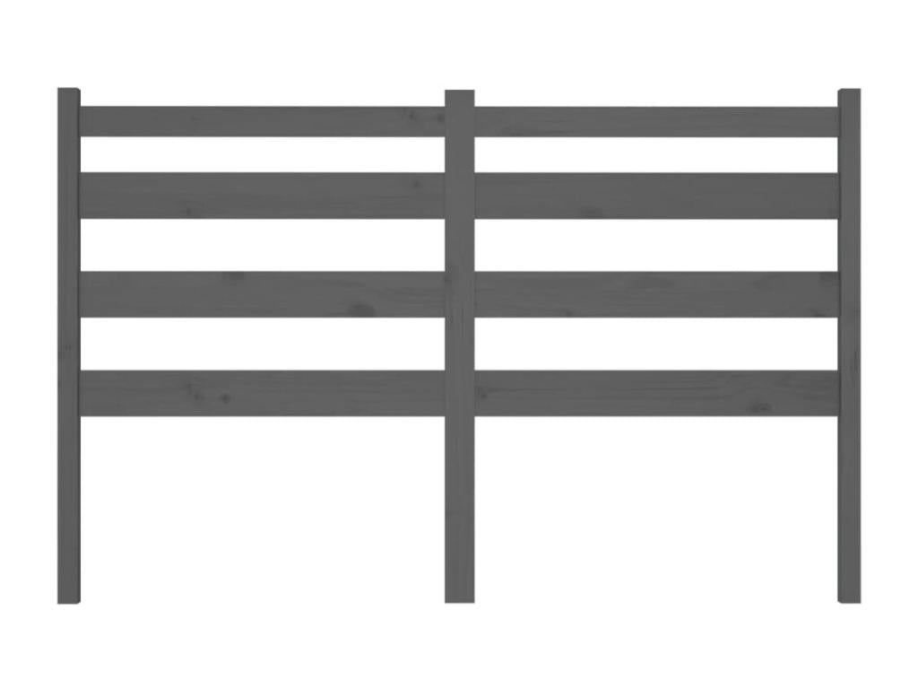 Gray Pine Wood Bed, 186 x 4 x 100 cm