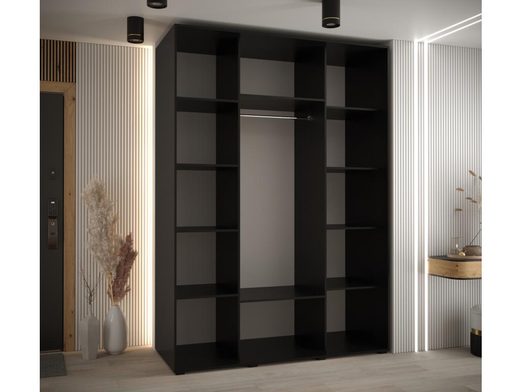 Black Wardrobe, 160 x 60 x 235.2 cm