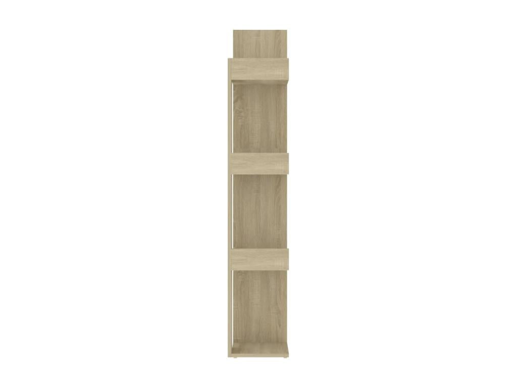 Brown Oak Wood Bookcase, 86 x 25.5 x 140 cm