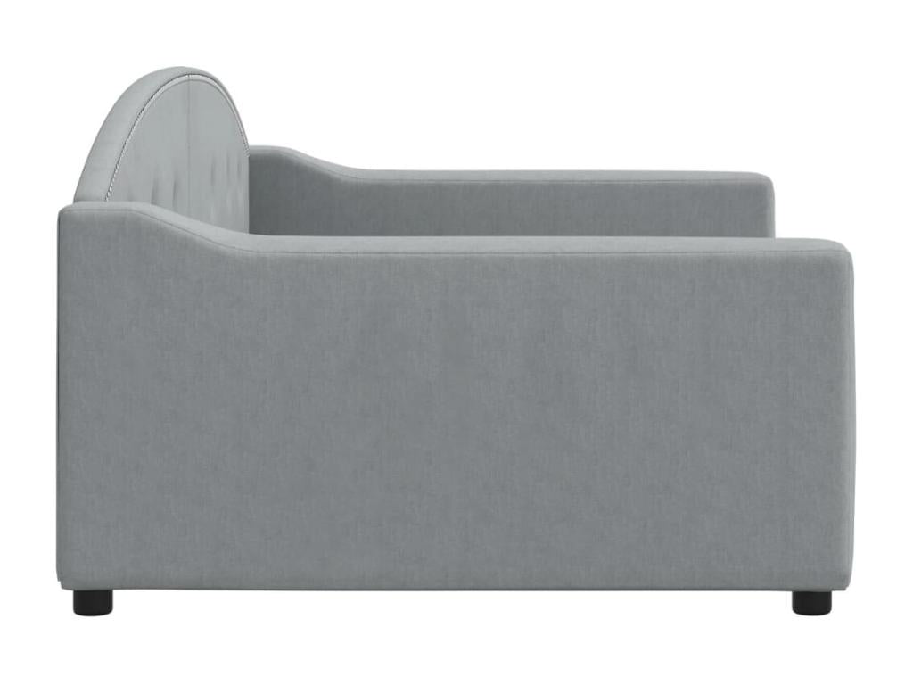 Gray Fabric Bed, 100 x 200 cm