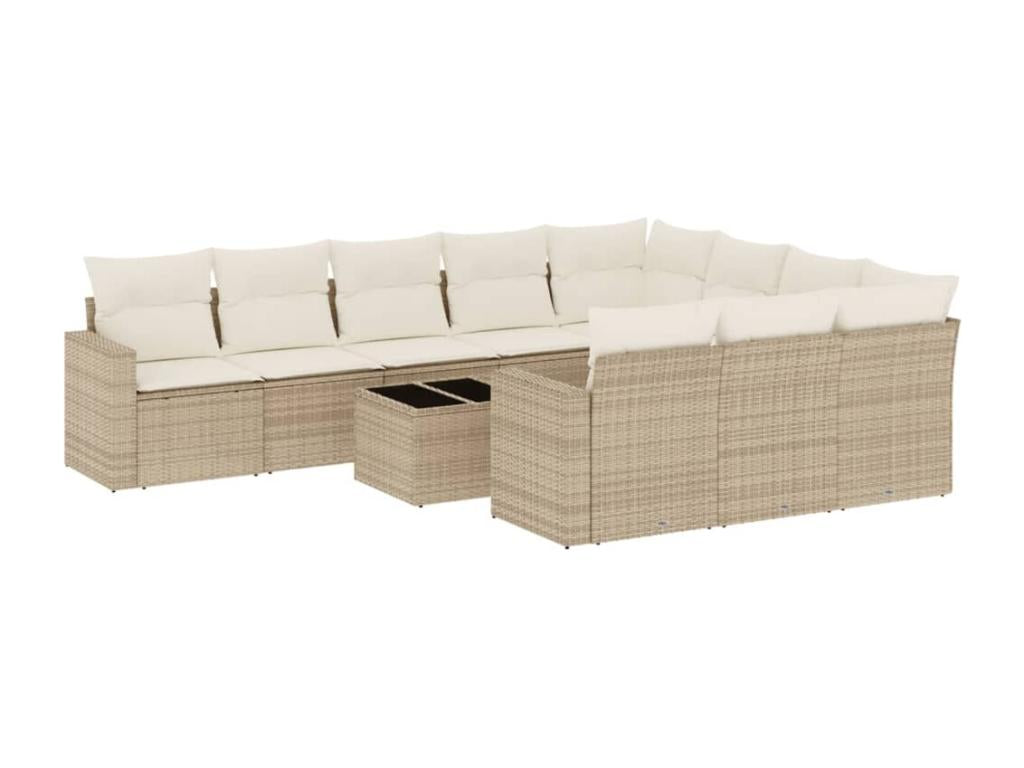 Beige Woven Resin Wicker Outdoor Furniture Set - dlz1766570496681