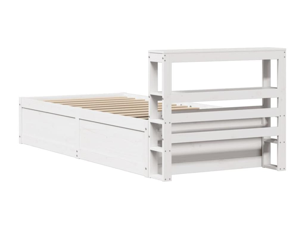White Pine Wood Bed Frame, 100 x 200 cm