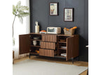 Brown Oak Wood Sideboard, 150 x 40 x 80 cm