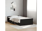 Black Engineered Wood Bed Frame, 75 x 190 cm