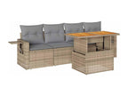 Beige Woven Resin Wicker Outdoor Furniture Set - dlz1766570255880