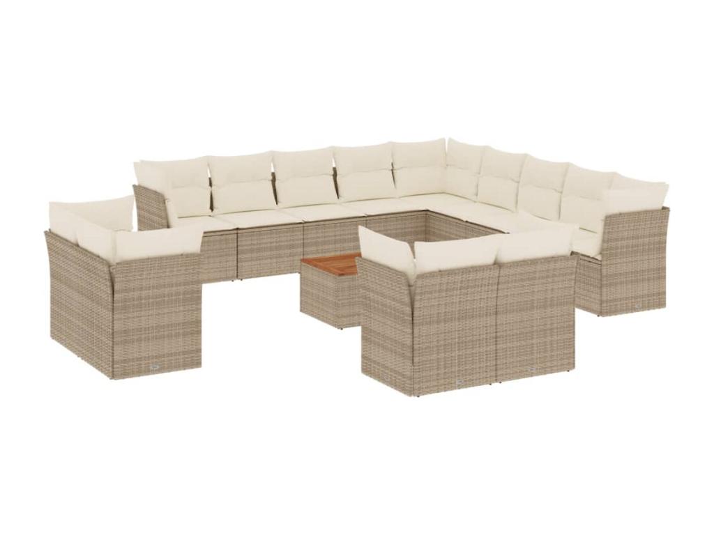 Beige Woven Resin Wicker Outdoor Furniture Set - dlz1766570546753