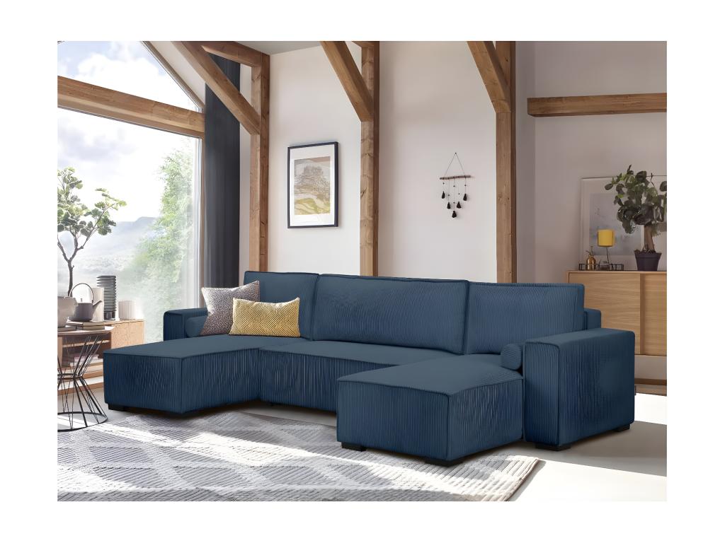 Blue Velvet Sofa Bed