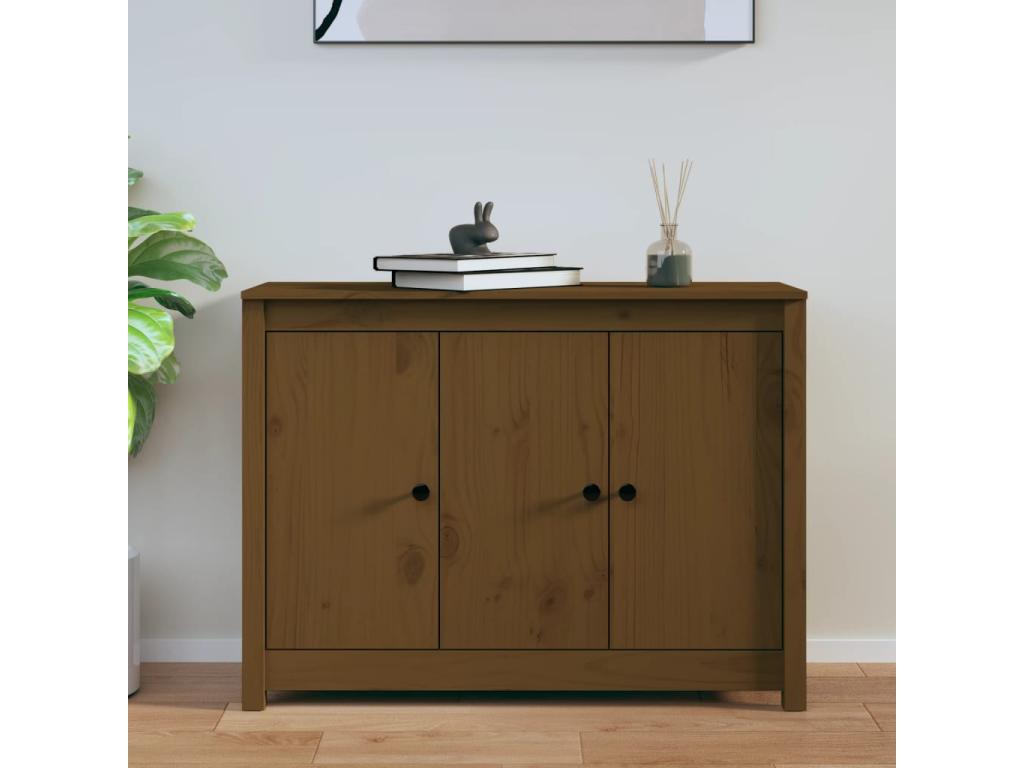 Brown Solid Wood Sideboard, 100 x 35 x 74 cm