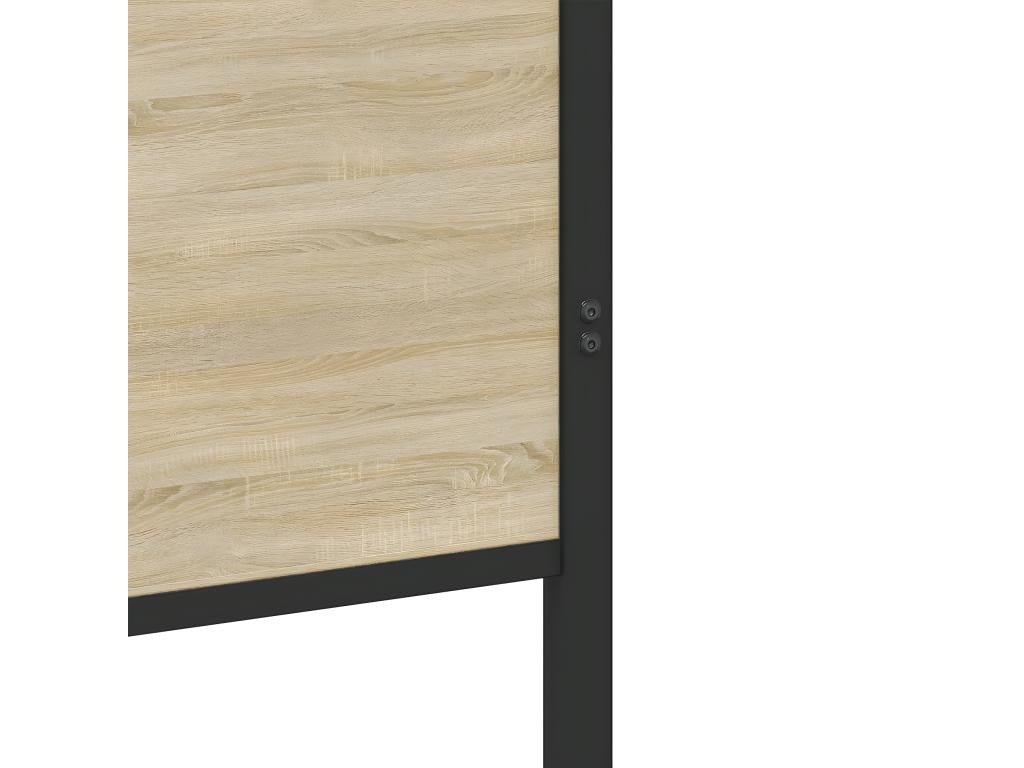 Brown Metal Bed Frame, 80 x 200 cm