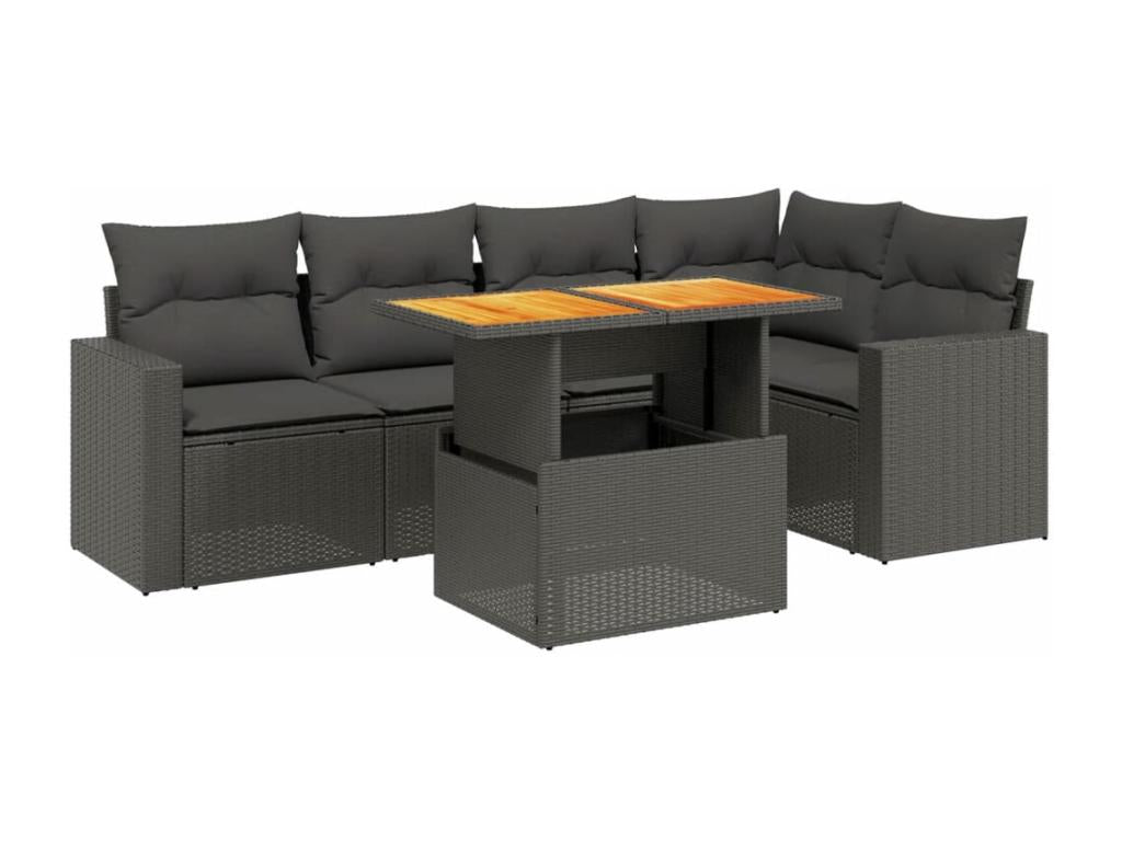 Black Woven Resin Wicker Outdoor Furniture Set - dlz1766570433720