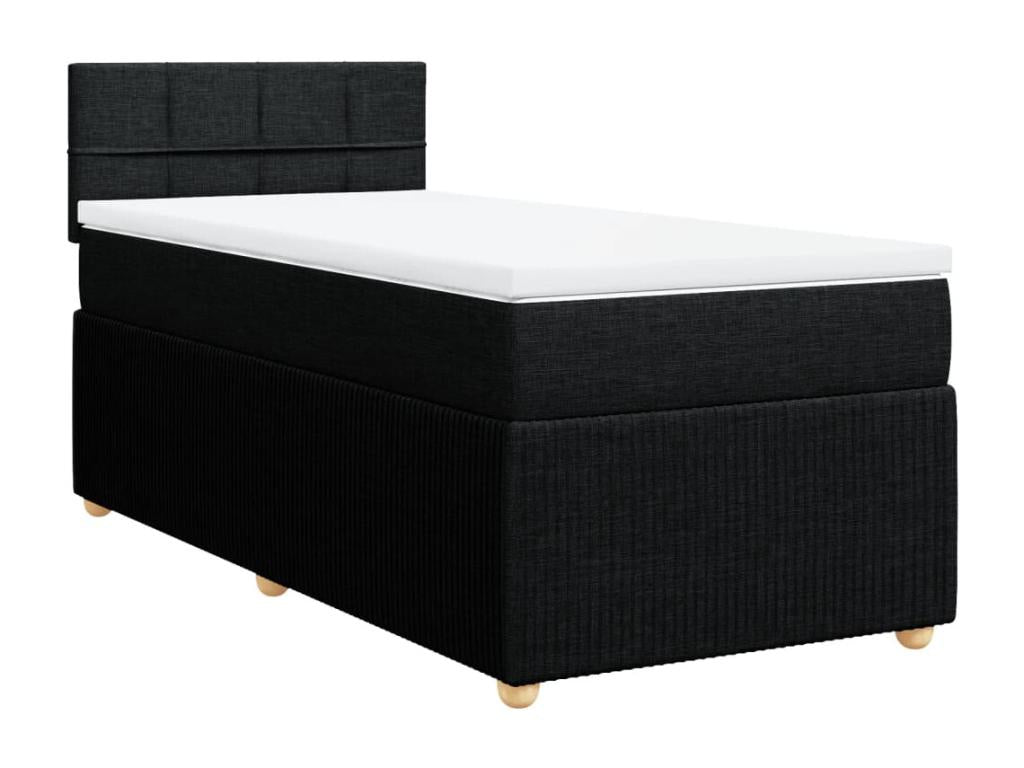 Black Fabric Mattress, 80 x 200 cm