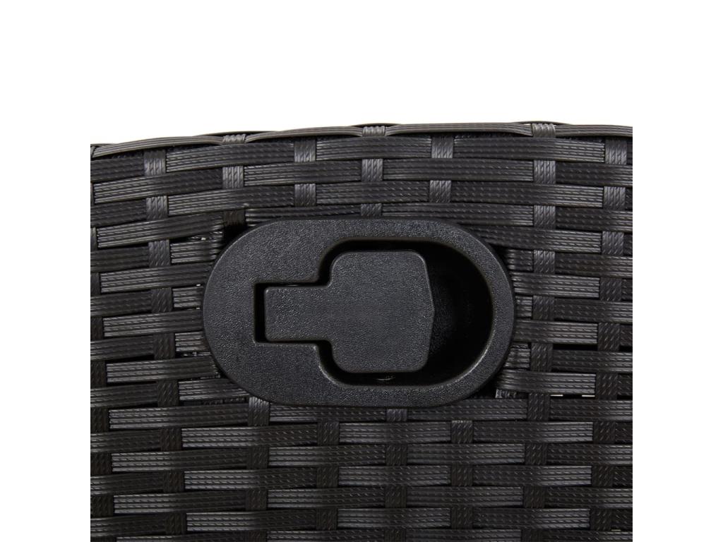 Black Woven Resin Wicker Home Furniture