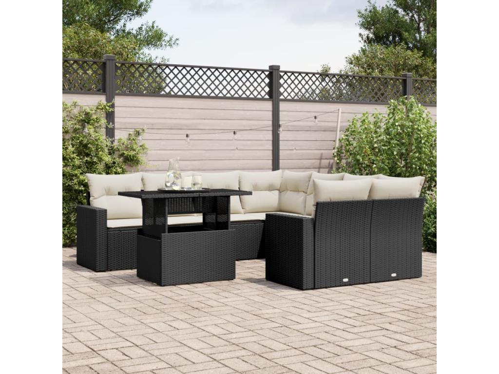 Black Woven Resin Wicker Outdoor Furniture Set - dlz1766570405347