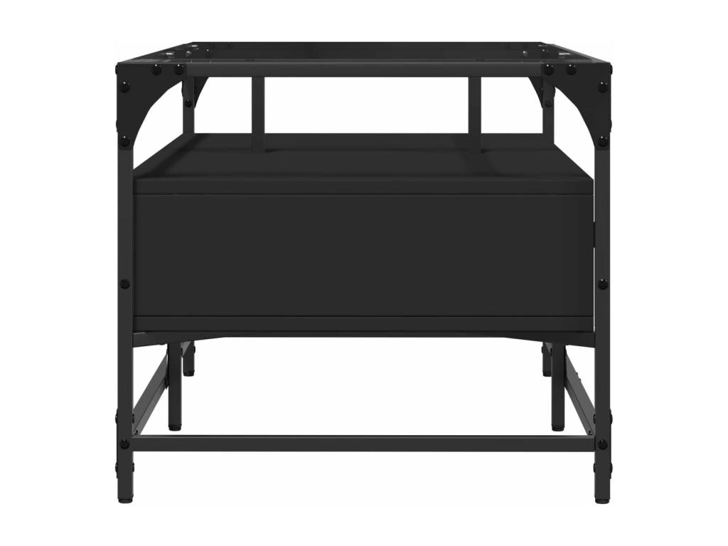 Black Glass Coffee Table, 98.5 x 50 x 45 cm